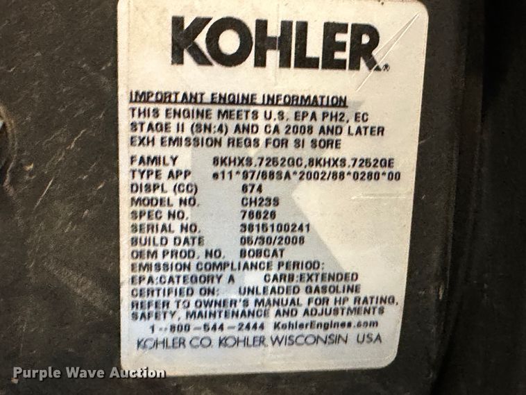 image for item LT9528 2008 Miller Bobcat 250  welder/generator