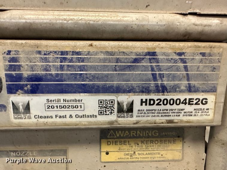 image for item LT9532 Hydro Tek HD20004E2G  pressure washer