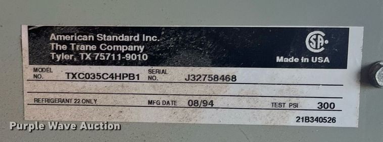 image for item MD9542 (6) Trane XR80 furnaces