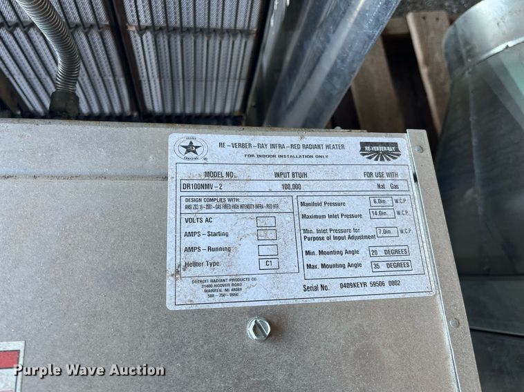 image for item MD9543 (3) Re-Verber-Ray heaters