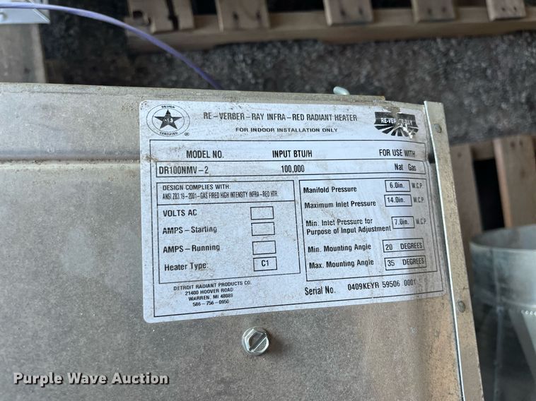 image for item MD9543 (3) Re-Verber-Ray heaters