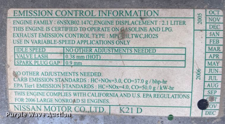 image for item DQ5719 2006 Komatsu FG25T-16  forklift