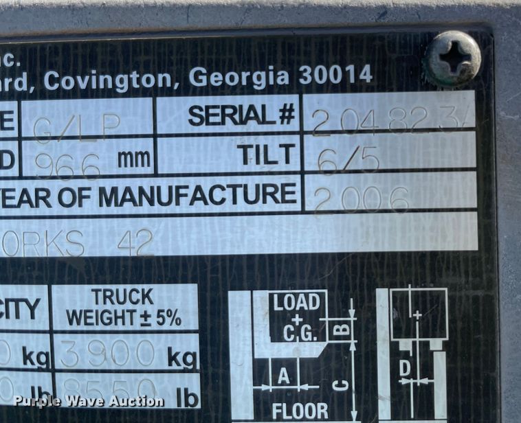 image for item DQ5719 2006 Komatsu FG25T-16  forklift