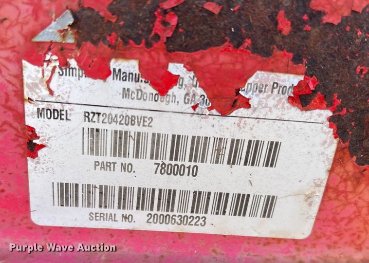 image for item DQ5722 Snapper RZT20420BVE2  ZTR lawn mower