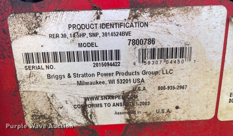 image for item DQ5731 Snapper 7800786  lawn mower