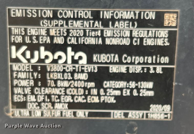 image for item DQ5745 2021 Kubota SVL 95-2S  tracked skid steer loader