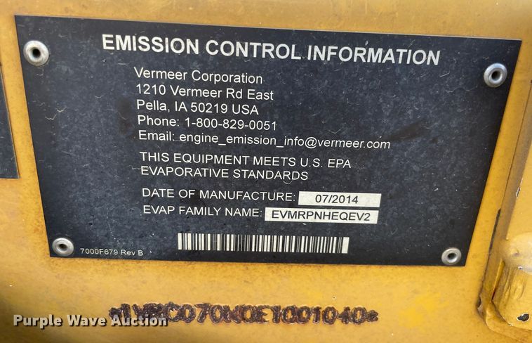 image for item DQ5769 2015 Vermeer SC30TX  stump grinder