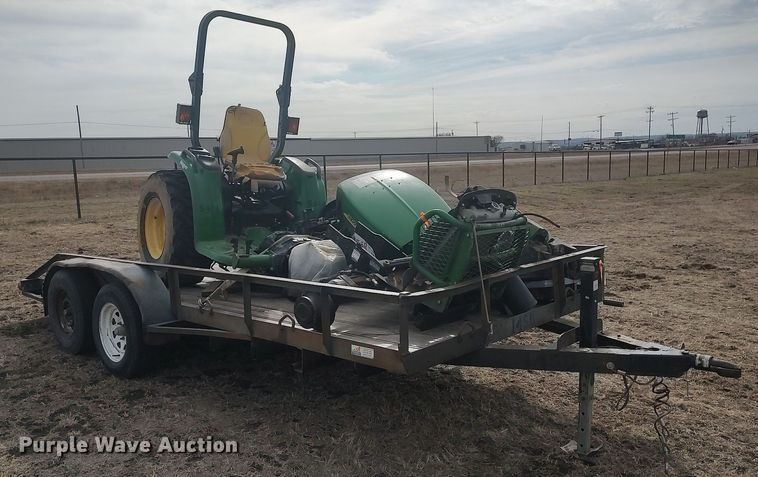image for item DQ5771 Shop built  utility trailer with tractor