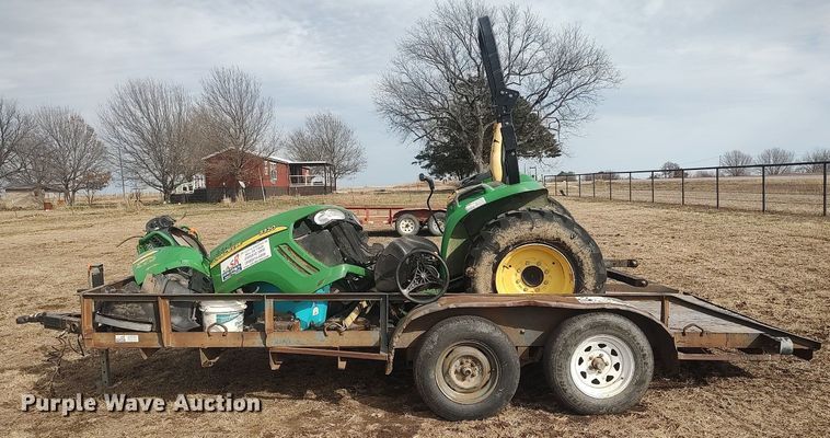 image for item DQ5771 Shop built  utility trailer with tractor