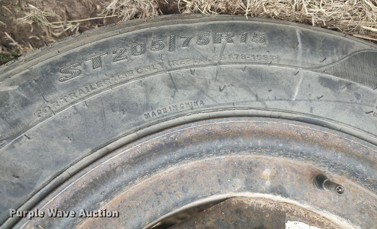 image for item DQ5771 Shop built  utility trailer with tractor