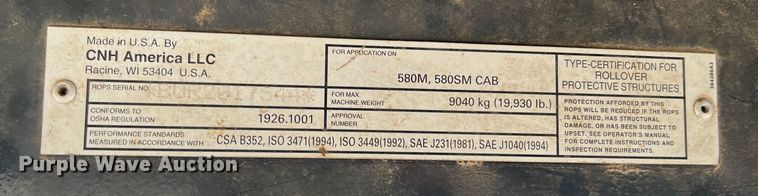 image for item DQ5772 2007 Case 580M Series II  backhoe