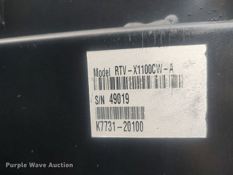 image for item DQ5774 2019 Kubota RTV-X1100C  utility vehicle