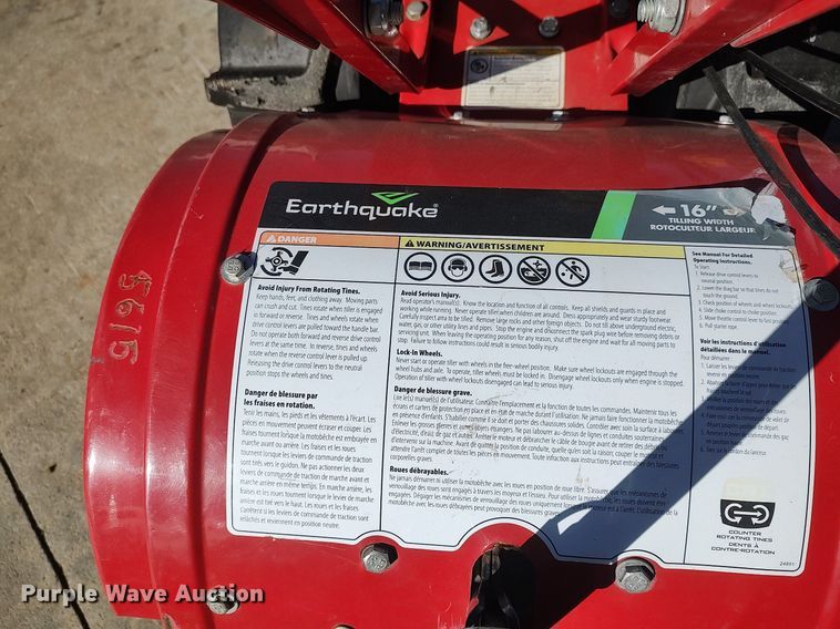 image for item DQ5792 Earthquake Victory  rear tine tiller