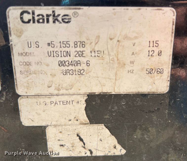 image for item DQ5800 Clarke Vision 20E  floor cleaner