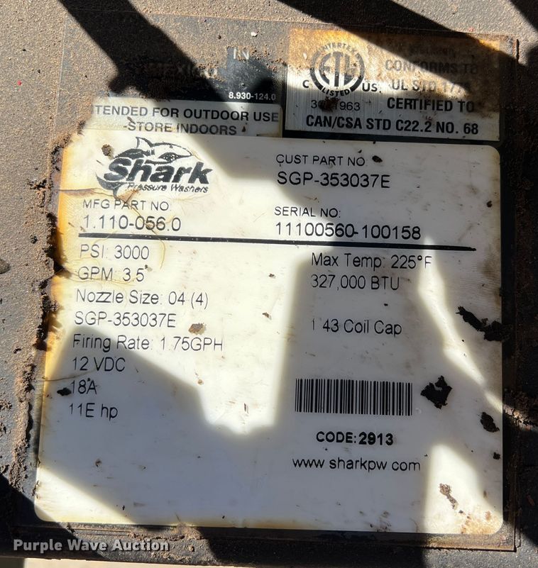 image for item DQ5801 Shark  pressure washer