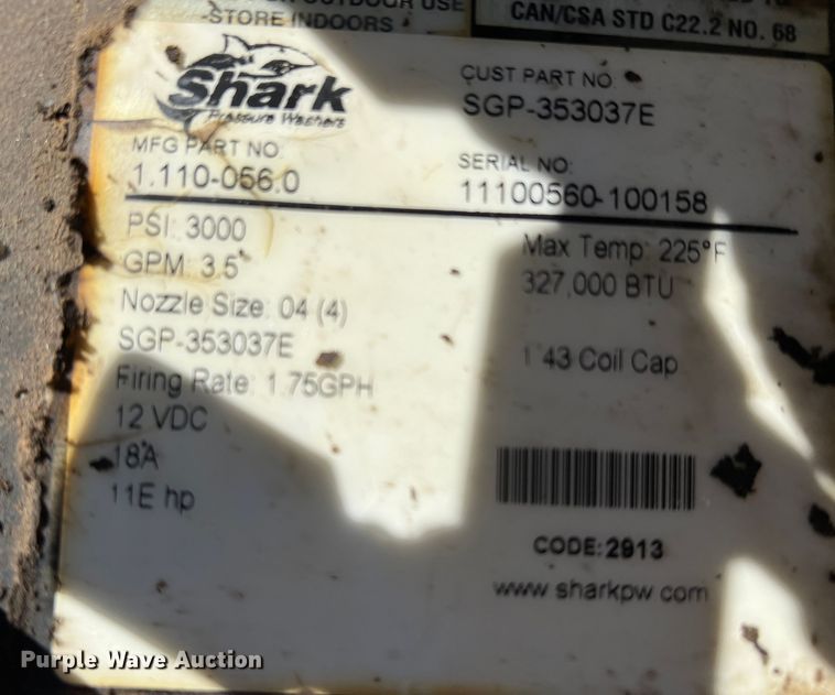 image for item DQ5801 Shark  pressure washer