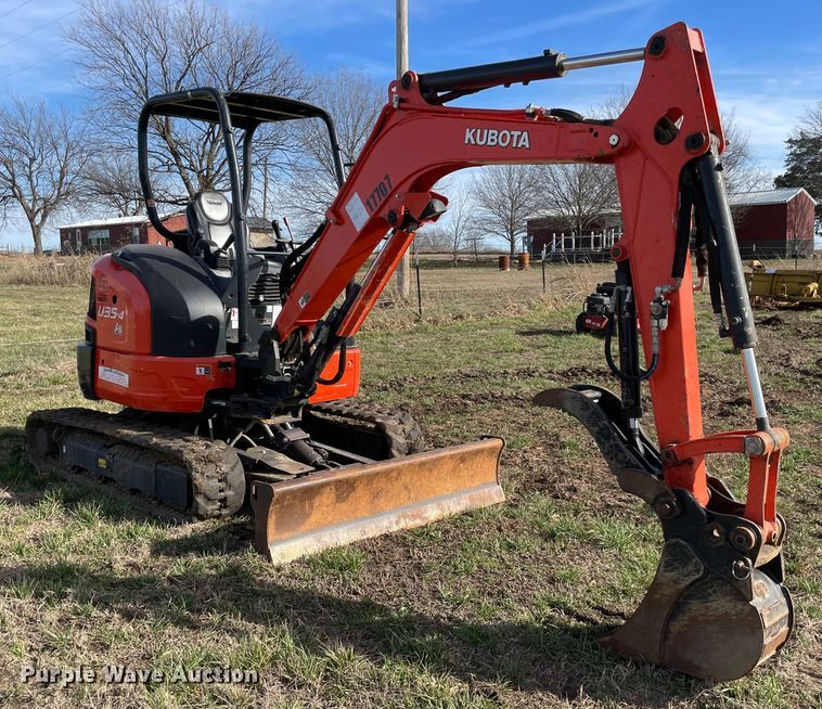 Kubota U354 mini excavator in Davis, OK Item DQ5819 sold Purple Wave