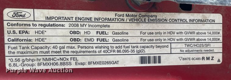 image for item DL7031 2008 Ford F550 Super Duty  flatbed truck