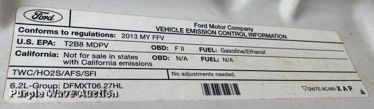 image for item DL7032 2013 Ford F250 Super Duty  SuperCab pickup truck