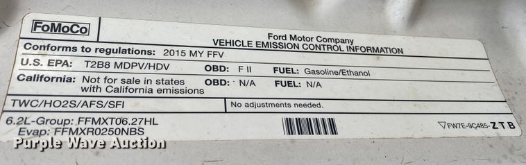 image for item DL7033 2015 Ford F250 Super Duty  SuperCab pickup truck