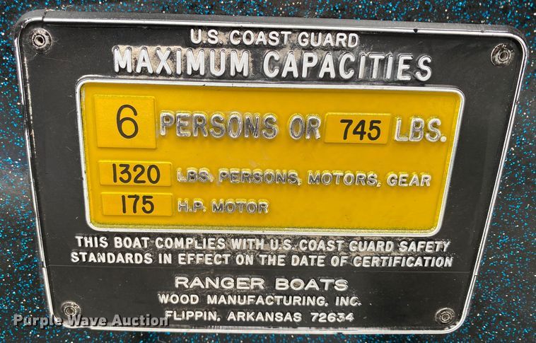 image for item DL7054 1992 Ranger 364V  boat