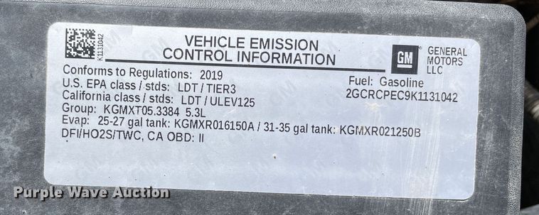 image for item DN4550 2019 Chevrolet Silverado 1500  Double Cab pickup truck