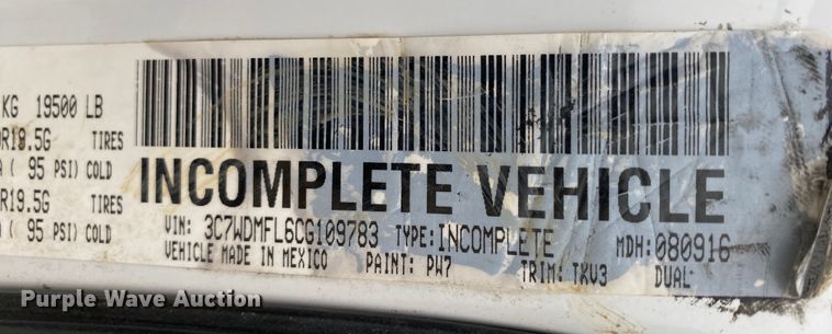 image for item DN8221 2012 Dodge Ram 5500HD  Crew Cab flatbed truck