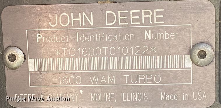 image for item DN8228 John Deere 1600 WAM Turbo  lawn mower