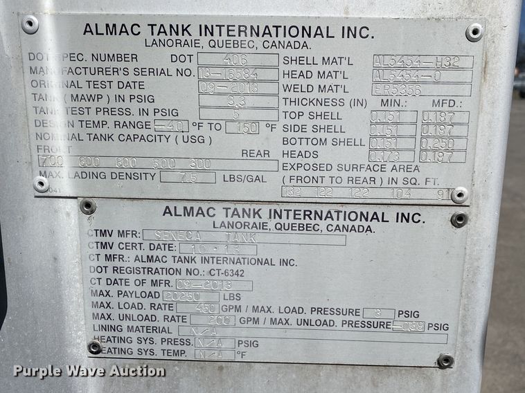 image for item DN8233 2014 Kenworth T370  fuel truck