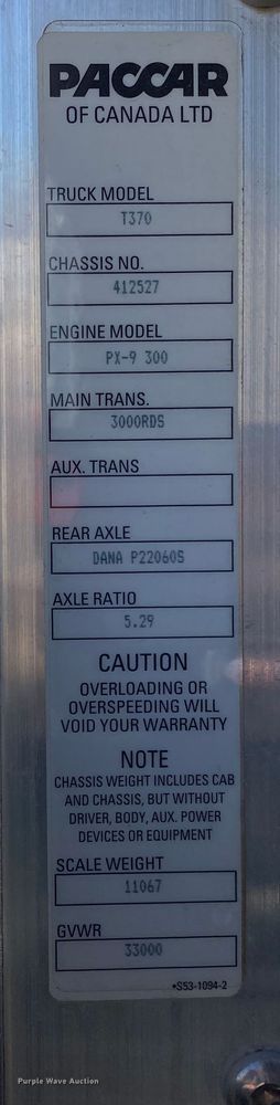 image for item DN8233 2014 Kenworth T370  fuel truck