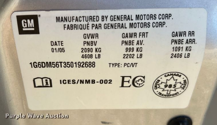 image for item DO2184 2005 Cadillac CTS