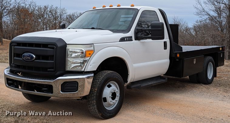image for item DR6809 2014 Ford F350 Super Duty XL  flatbed pickup truck