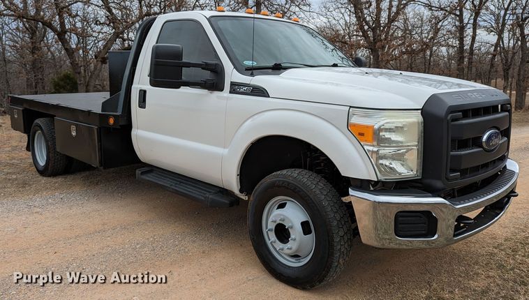 image for item DR6809 2014 Ford F350 Super Duty XL  flatbed pickup truck
