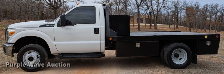 image for item DR6809 2014 Ford F350 Super Duty XL  flatbed pickup truck