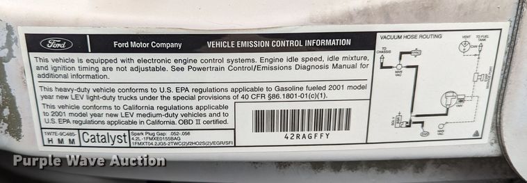 image for item DR6815 2001 Ford E250  van