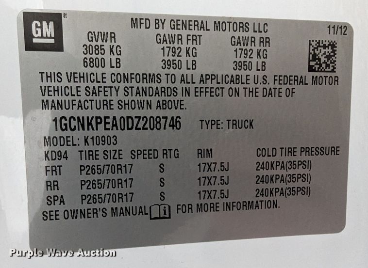 image for item DR6822 2013 Chevrolet Silverado 1500  pickup truck