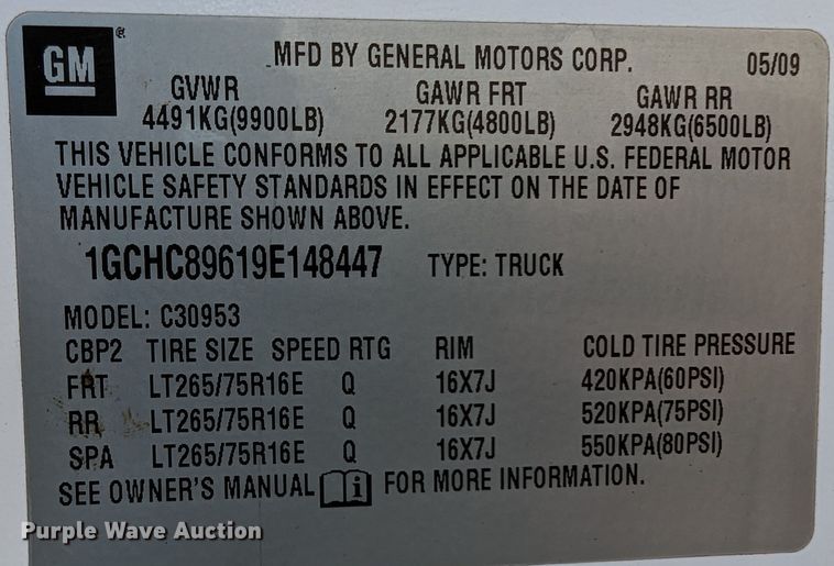 image for item DR6824 2009 Chevrolet Silverado 3500HD  Ext. Cab pickup truck