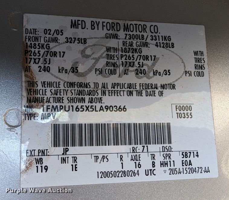 image for item DR6828 2005 Ford Expedition  SUV