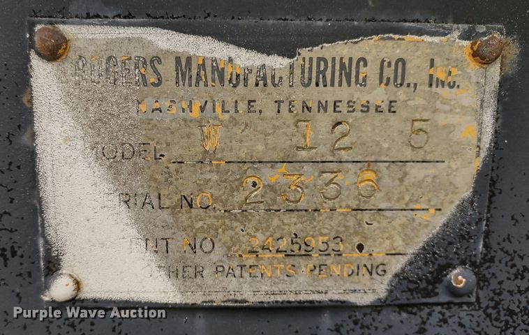 image for item DR8218 1947 Rodgers W125  equipment trailer