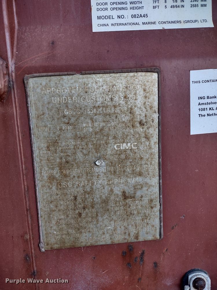 image for item DR8254 (3) 40' storage containers