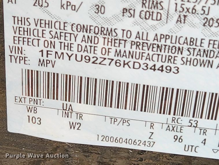 image for item JB9568 2006 Ford Escape  SUV