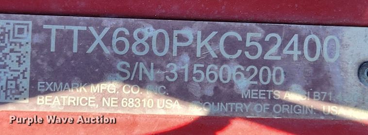 image for item JB9580 Exmark X Series  ZTR lawn mower