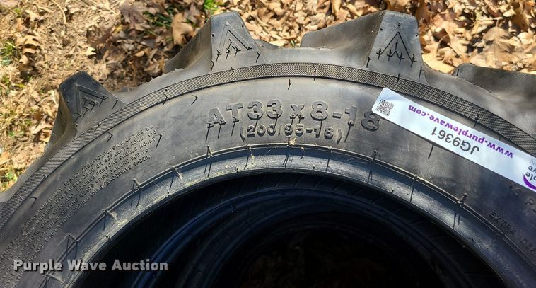 image for item JG9361 (4) BKT AT33x8-18 tires
