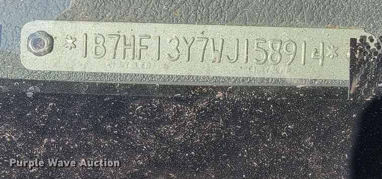 image for item JL9341 1998 Dodge Ram 1500  Quad Cab pickup truck