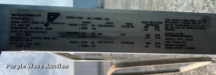 image for item KB9596 2006 Freightliner MT45  delivery truck