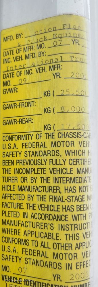 image for item KB9599 2003 International 4200 SBA  box truck