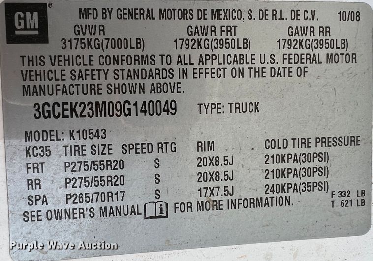 image for item KR9592 2009 Chevrolet Silverado 1500  Crew Cab pickup truck