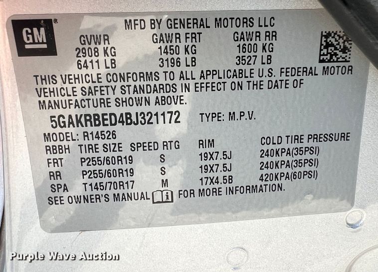image for item KR9602 2011 Buick Enclave  SUV
