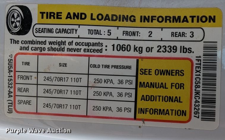 image for item LF9610 2018 Ford F150  SuperCab pickup truck