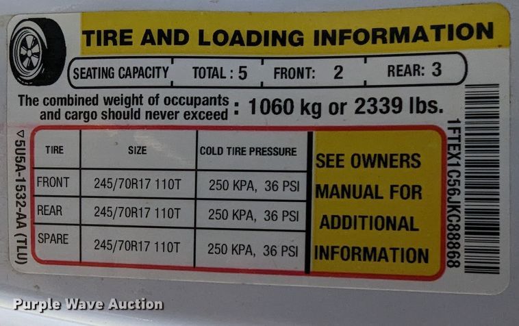 image for item LF9611 2018 Ford F150  SuperCab pickup truck